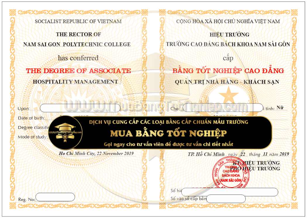 cần mua hoặc làm bằng cao đẳng Nam Bách Khoa Sài Gòn, gọi ngay cho dịch vụ làm bằng tốt nghiệp